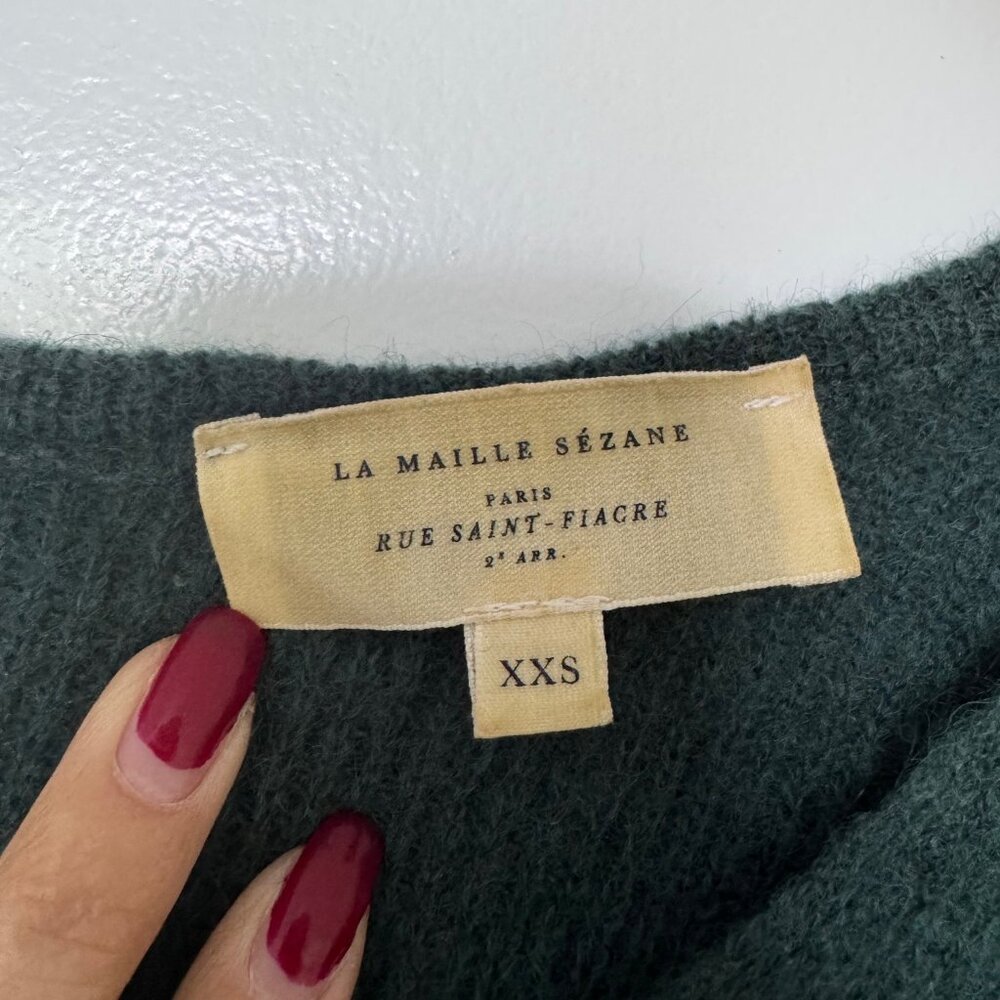 Sezane Barry Cardigan - Dark Green - Picture 3 of 5